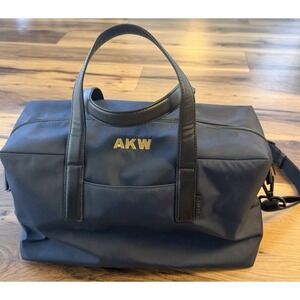 Away Everywhere Weekender Travel Bag Navy Nylon Leather Handles Shoulder Strap
